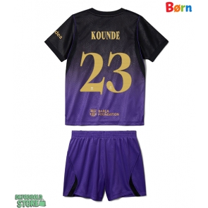 Barcelona Jules Kounde #23 Replika Babytøj Udebanesæt Børn 2026-27 Kortærmet (+ Korte bukser)